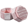 Velvet Cover Plastic Couple Ring Box VBOX-WH20003-001E-1