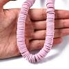 Flat Round Handmade Polymer Clay Beads CLAY-R067-12mm-26-4