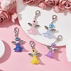 Acrylic & Resin Evil Eye Angel Pendant Decorations HJEW-JM01521-2