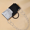 Zinc Alloy Curb Chain Bag Tape PALLOY-WH0079-10P-RS-7