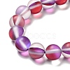 Electroplated Synthetic Moonstone Beads Strands G-F142-A02-M-5