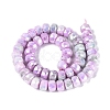 Anti-Tarnish Electroplate Glass Beads Strands GLAA-T025-10mm-11L-3