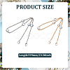2Pcs 2 Colors Metal Crystal Rhinestone Purse Chains DIY-ME0001-52-2