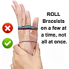 60Pcs 6 Colors Spring Bracelets Set TWIR-BC0001-42-3