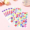 4 Bags Star Pattern DIY Paper Picture Stickers AJEW-FS0001-16-8