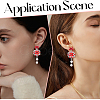 40Pcs 2 Colors Alloy Stud Earring Findings EJEW-SP0001-23-5