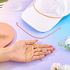 3Pcs 3 Colors Brass Enamel Curb Chain Bracelet Making AJEW-TAC00049-5