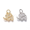 Brass Micro Pave Cubic Zirconia Pendants KK-G374-26-1