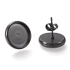 304 Stainless Steel Stud Earring Settings STAS-I162-02E-B-2