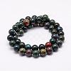 Natural Indian Bloodstone Beads Strands G-P257-07-6mm-2