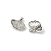 Brass Micro Pave Clear Cubic Zirconia Pendants KK-G557-30P-2