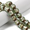 Handmade Gold Sand Lampwork Beads Strands LAMP-P062-01F-2