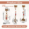 Tibetan Style Alloy & Cowrie Shell Braiding Hair Pendants Decoration OHAR-AB00016-2