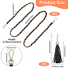 Adjustable Black Imitation Leather Bag Straps PURS-CL0001-55B-2