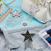 3Pcs 3 Styles Tassel Star Resin with Felt Iron on/Sew on Cloth Patches PATC-FG0002-97-4