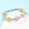 Platinum Tone Brass Micro Pave Cubic Zirconia Tennis Bracelets BJEW-B160-10P-3