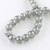 Transparent Spray Painted Glass Bead Strands DGLA-R050-6mm-09-2