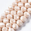 Electroplate Glass Beads Strands EGLA-A034-P1mm-A17-1