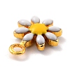 Brass Enamel Charms KK-K260-03G-RS-4