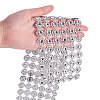 6 Rows Plastic Diamond Mesh Wrap Roll Rhinestone Crystal Ribbon Cake Wedding Decoration OCOR-WH0030-03-4