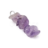 3Pcs Natural Rose Quartz & Amethyst & Lapis Lazuli Chip Beaded Constellation Pendants PALLOY-JF03043-07-4