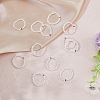 FIBLOOM 12Pcs Plastic Imitation Pearl & Brass Beaded Stretch Ring RJEW-FI0001-10-5