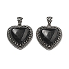 Natural Obsidian Pendants G-A095-01AS-08-1