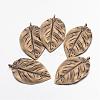 Tibetan Style Alloy Leaf Big Pendants TIBEP-Q040-089AB-NR-1