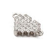 925 Sterling Silver Micro Pave Cubic Zirconia Connector Charms STER-U009-03P-01-2
