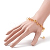 Imitation Austrian Crystal Glass Teardrop Beaded Bracelet BJEW-TA00171-02-3