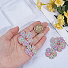 1 Pair Alloy Raffia Grass Stud Earrings EJEW-SP0001-19B-3