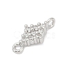 Brass Micro Pave Clear Cubic Zirconia Connector Charms KK-Z094-08P-03-2