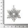 Snowflake Tibetan Style Alloy Pendant Cabochon Open Back Settings TIBEP-S295-62AS-RS-3