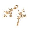 SHEGRACE Brass Micro Pave Cubic Zirconia Peg Bails XGRQ5S715-848-G-2