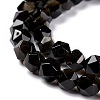 Natural Golden Sheen Obsidian Beads Strands G-C229-01A-4