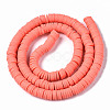 Handmade Polymer Clay Beads Strands CLAY-R089-6mm-066-3