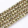 Non-Magnetic Synthetic Hematite Beads Strands G-G092-3mm-1-1