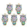 Rack Plating Alloy Enamel Pendants LS-ENAM-N055-176C-2