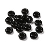 Natural Black Obsidian European Beads G-G740-14x8mm-34-1