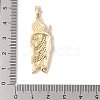 Brass Clear Cubic Zirconia Pendants KK-Z050-03G-02-3