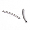 Curved Brass Tube Beads X-EC297-NF-2