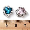 Rack Plating Alloy Rhinestone Charms PALLOY-F311-23P-3
