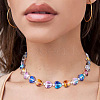 150Pcs 15 Colors Transparent Glass Beads GLAA-CD0001-09-5