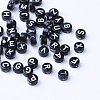 Craft Acrylic Horizontal Hole Letter Beads X-SACR-S201-07-1