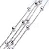 Non-Tarnish 3.28 Feet 304 Stainless Steel Twisted Chains/Curb Chains X-CHS-H024-01P-A-1
