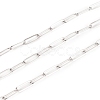 Non-Tarnish 3.28 Feet 304 Stainless Steel Paperclip Chains X-STAS-K209-07P-1