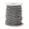 Tarnish Resistant 304 Stainless Steel Curb Chains CHS-Q001-22-3