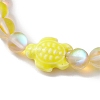 8mm Round Dyed Synthetic Moonstone Beaded Stretch Bracelets BJEW-JB10308-04-3