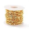 Rack Plating Brass Rhombus & Oval Link Chains CHC-C025-13G-3