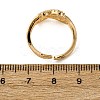 Brass Micro Pave Cubic Zirconia Adjustable Cuff Rings RJEW-C141-01G-5